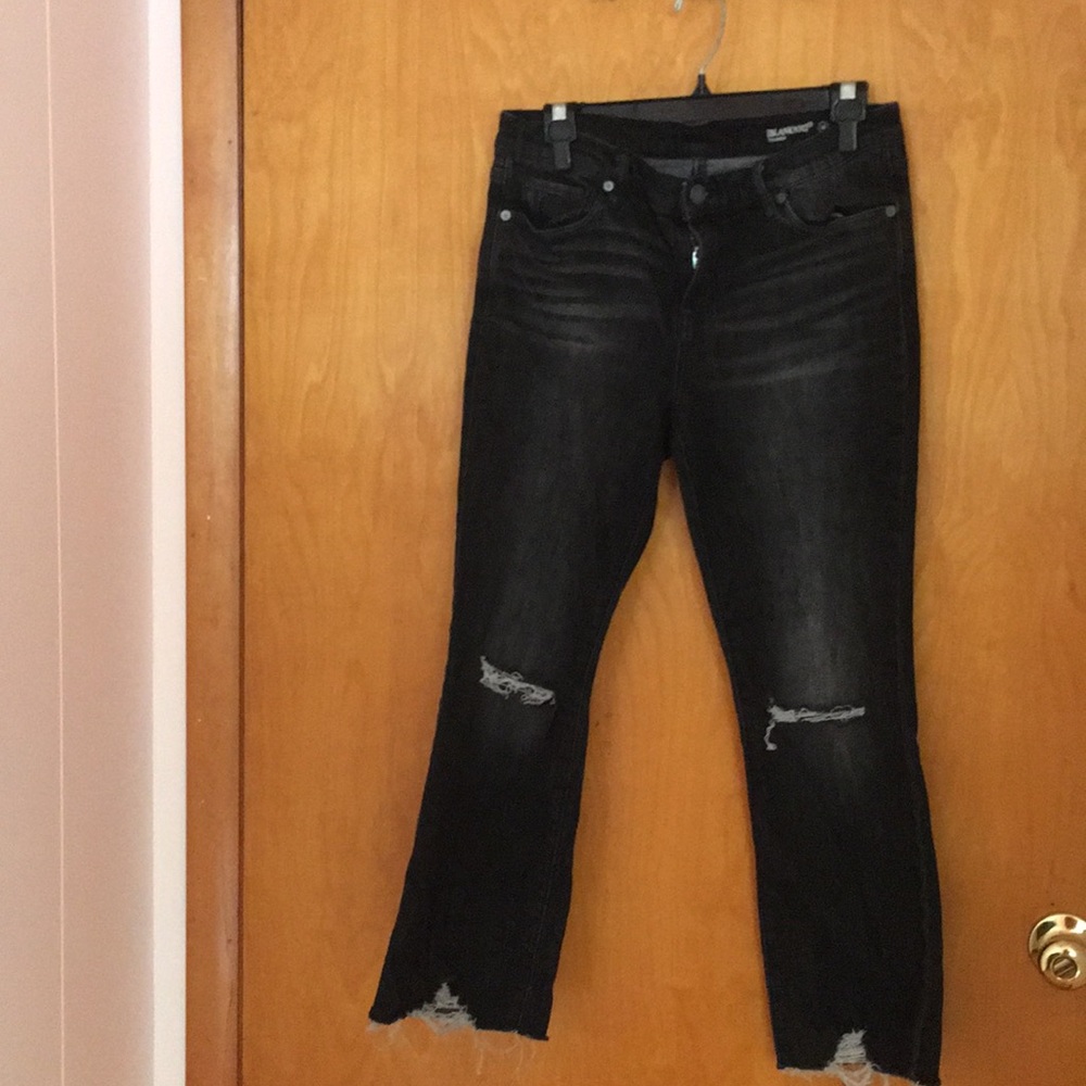 Blank nyc black distressed “the varick” jeans 28 - Picture 1 of 5